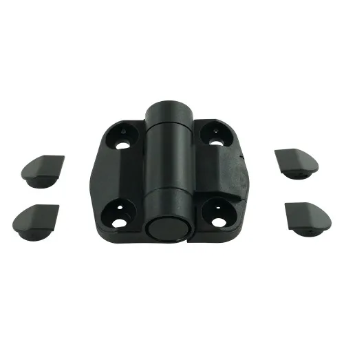 51mm x 57mm Detent Plastic Hinges 0° angle | Black