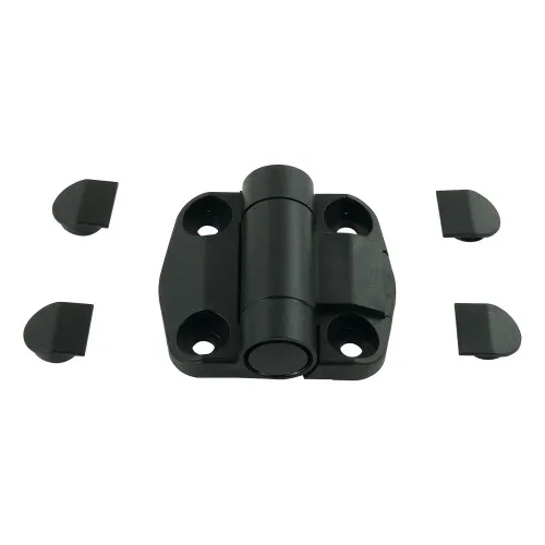 51mm x 57mm Detent Plastic Hinges 0° angle | Black