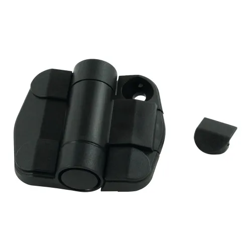 51mm x 57mm Detent Plastic Hinges 0° angle | Black