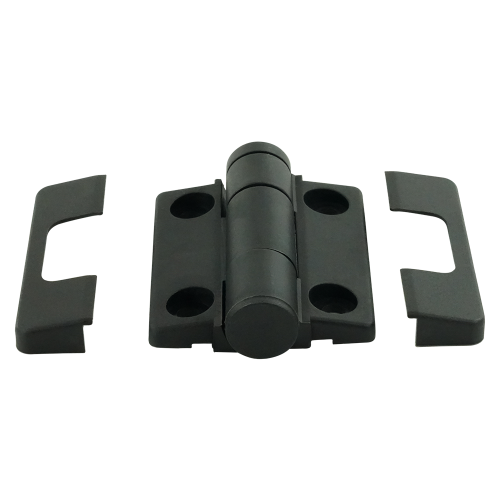 49mm x 45mm Triple Detent Plastic Hinges 0° angle | Black