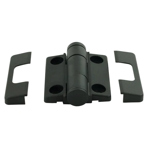 49mm x 45mm Triple Detent Plastic Hinges 0° angle | Black