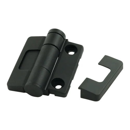 49mm x 45mm Triple Detent Plastic Hinges 0° angle | Black