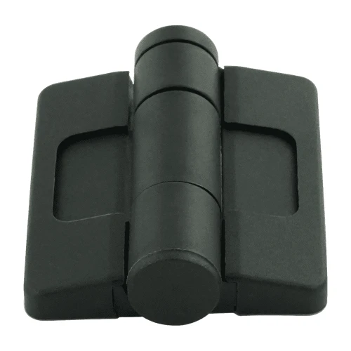 49mm x 45mm Triple Detent Plastic Hinges 0° angle | Black