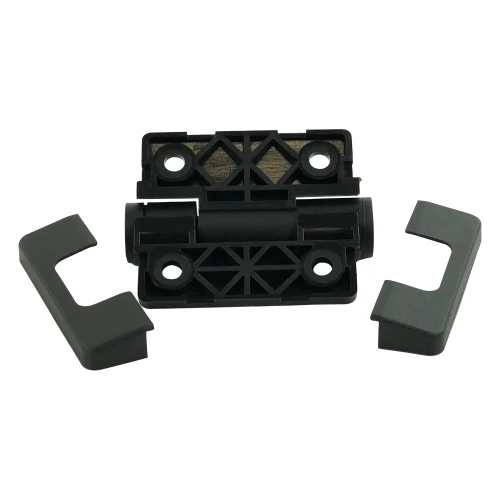 49mm x 45mm Triple Detent Plastic Hinges 0° angle | Black