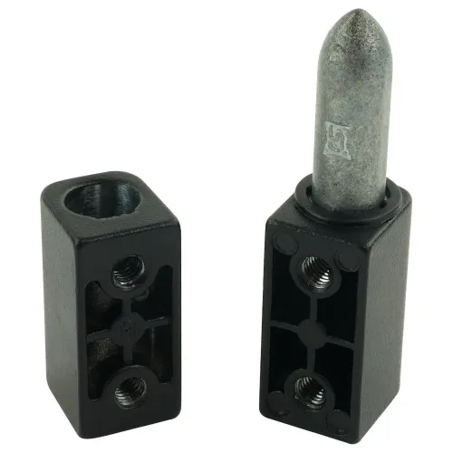 63mm x 15mm Metal Inline Lift-off Hinges | Black