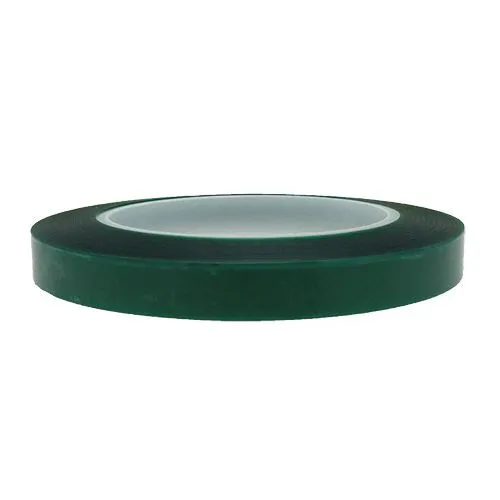 12mm Thin Tape - Green Polyester (25 Microns) 66m