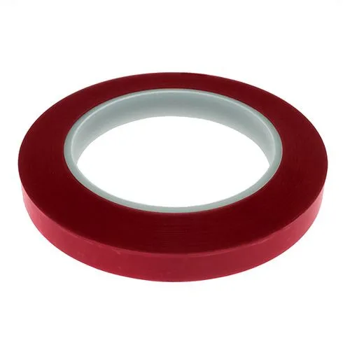 12.7mm Red Polyester Tape (80 Microns) 66m