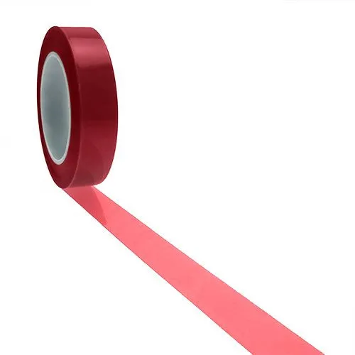 15mm Red Polyester Tape (80 Microns) 66m