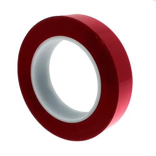 15mm Red Polyester Tape (80 Microns) 66m