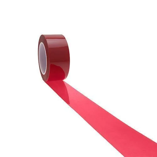 60mm Red Polyester Tape (80 Microns) 66m