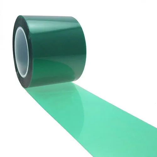 114.3mm Thin Tape - Green Polyester (25 Microns) 66m