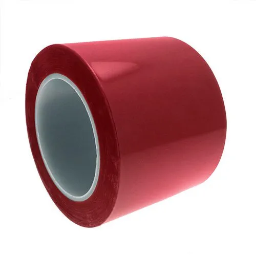 200mm Red Polyester Tape (80 Microns) 66m