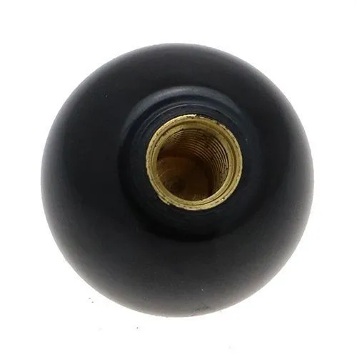Gloss Black Brass Ball Knobs - HK043-500