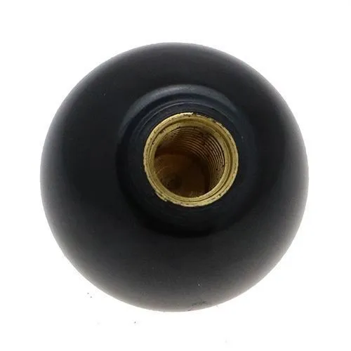 Gloss Black Brass Ball Knobs - HK048-500