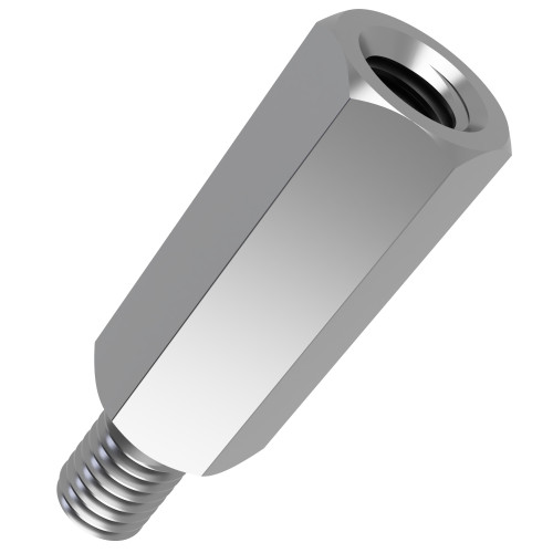 M2.5 x 50mm Hexagonal Male/Female Standoff, 5mm Flats - A1 Stainless Steel
