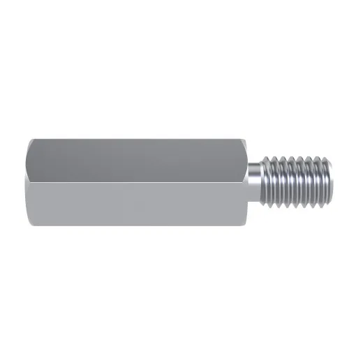 M3 x 25mm Hexagonal Male/Female Standoff, 6mm Flats - Zinc Plated Steel