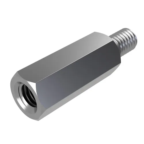 M4 x 8mm Hexagonal Male/Female Standoff, 7mm Flats - A1 Stainless Steel