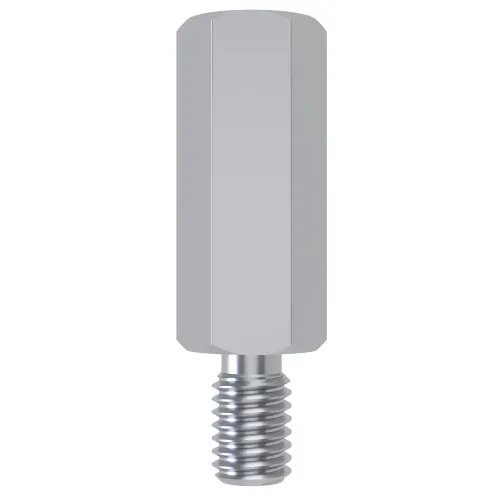 M4 x 80mm Hexagonal Male/Female Standoff, 8mm Flats - Zinc Plated Steel