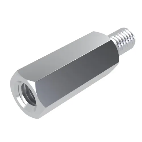 M8 x 100mm Hexagonal Male/Female Standoff, 13mm Flats - Aluminium