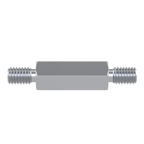 M2.5 x 35mm Hexagonal Male/Male Standoff, 5mm Flats - Zinc Plated Steel