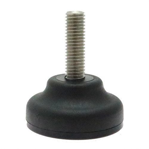 M8 x 50mm Plastic Adjustable Foot - 50mm Anti-Slip Rubber Base | 600kg Load