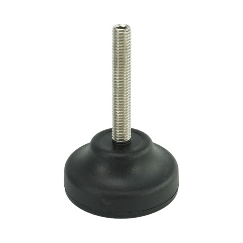 M8 x 50mm Plastic Adjustable Foot - 50mm Anti-Slip Rubber Base | 600kg Load