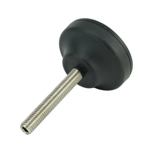 M8 x 50mm Plastic Adjustable Foot - 50mm Anti-Slip Rubber Base | 600kg Load