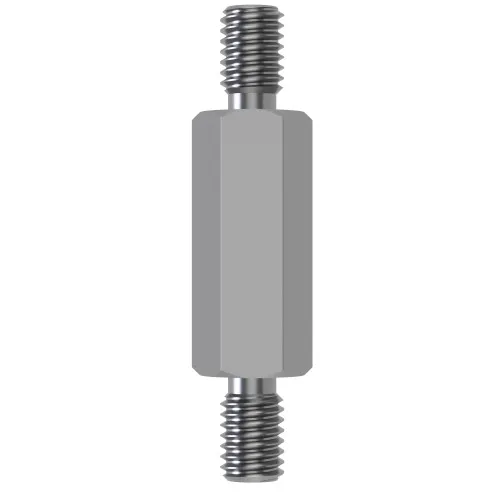 M4 x 65mm Hexagonal Male/Male Standoff, 7mm Flats - A1 Stainless Steel