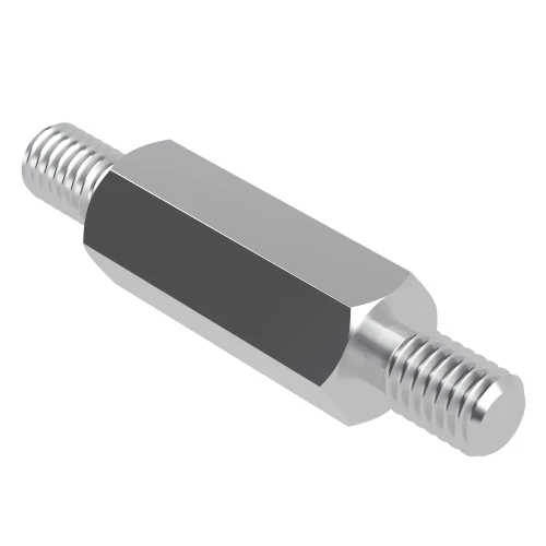 M6 x 60mm Hexagonal Male/Male Standoff, 10mm Flats - Aluminium