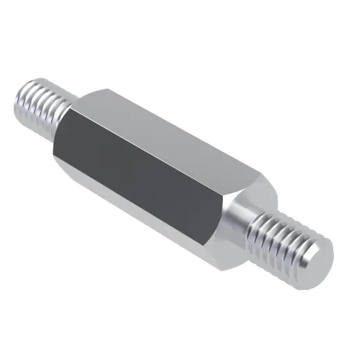 M6 x 60mm Hexagonal Male/Male Standoff, 10mm Flats - Aluminium