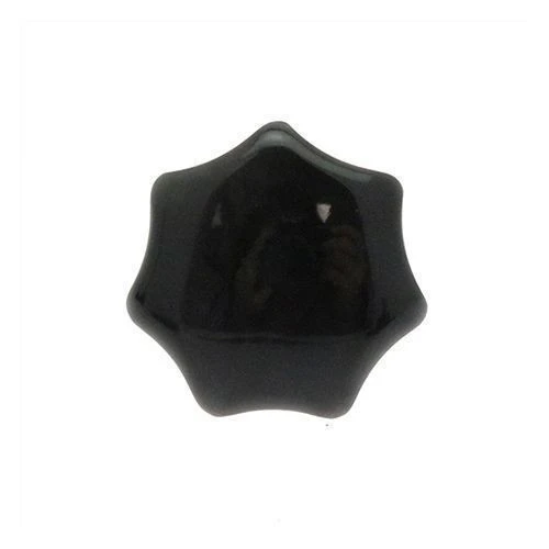 50mm x M10 x 30mm Phenolic Plastic Male BZP Threaded Handwheel - 7 Lobed