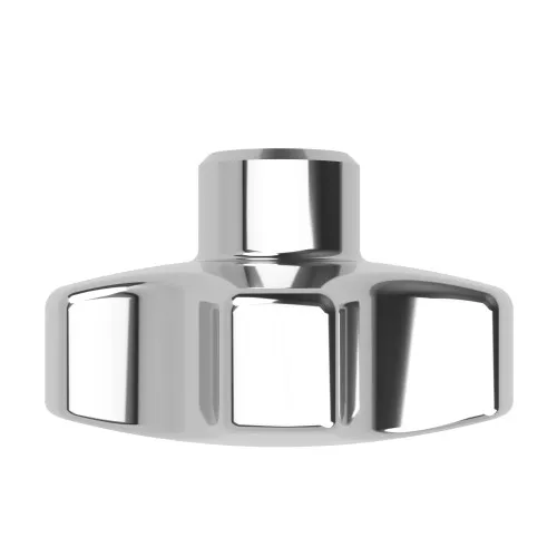 40mm x M8 Aluminium Through Threaded Handwheel - 5 Lobed