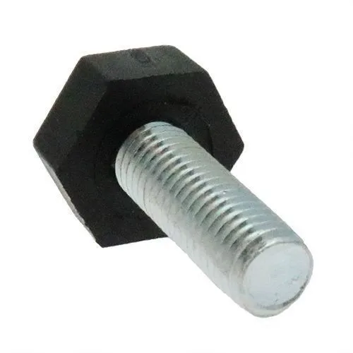 M8 x 15mm Nylon Adjustable Foot - 19mm Hex Base