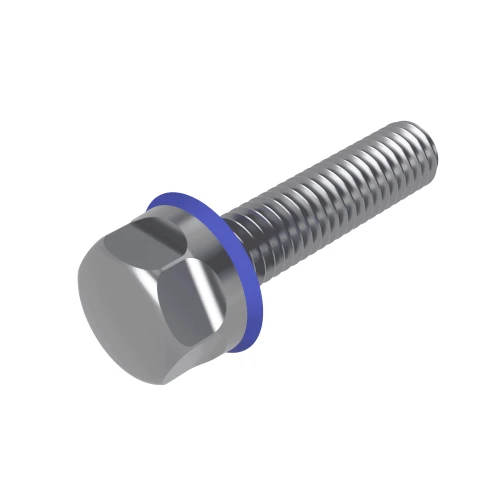 M12 x 25mm Hygienic Hex Head Screw, A4 Steel with NBR Seal