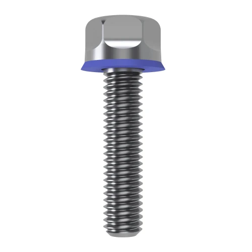 M6 x 16mm Hygienic Hex Head Screw, A4 Steel with NBR Seal