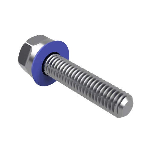 M8 x 20mm Hygienic Hex Head Screw, A4 Steel with NBR Seal