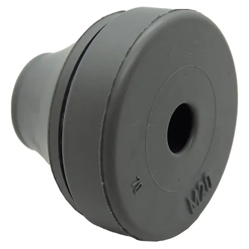 M12 Conical Sealing Grommet IP67 for 2mm - 5mm Panel & 4mm - 7mm Cable, Silver Grey EPDM