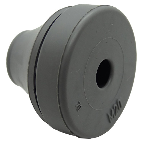M16 Conical Sealing Grommet IP67 for 2mm - 5mm Panel, Silver Grey EPDM