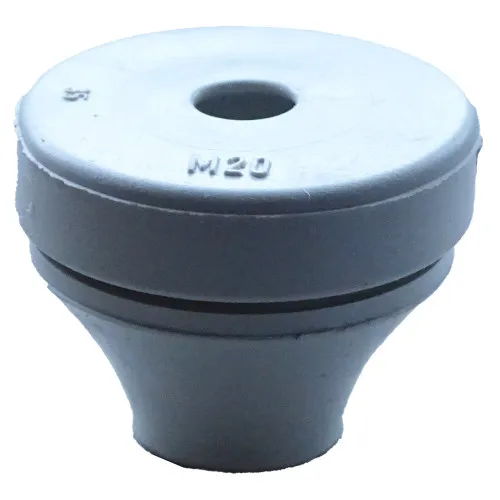 M63 Conical Sealing Grommet IP67 for 1mm - 4mm Panel, Light Grey EPDM