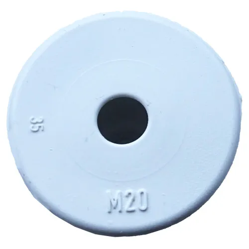 M63 Conical Sealing Grommet IP67 for 1mm - 4mm Panel, Light Grey EPDM