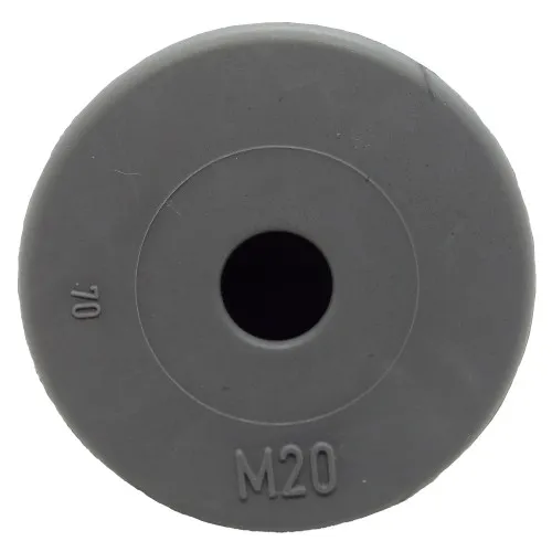 PG16 Conical Sealing Grommet IP67 for 1mm - 4mm Panel, Silver Grey EPDM