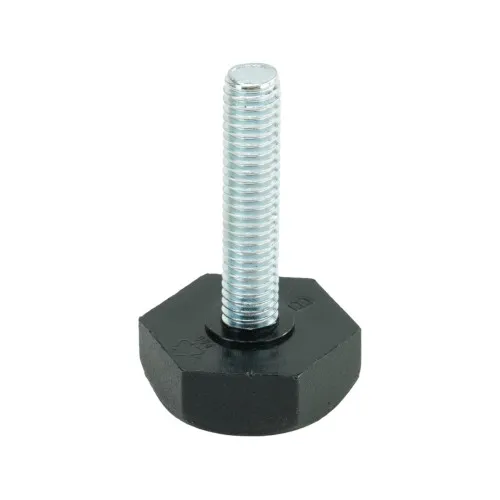M6 x 27mm Nylon Adjustable Foot - 20mm Hex Base