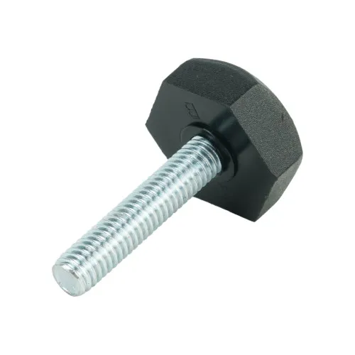 M6 x 27mm Nylon Adjustable Foot - 20mm Hex Base