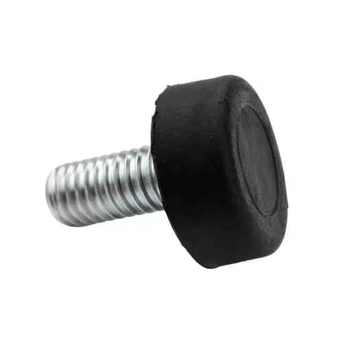 M6 x 47mm Low Profile Adjustable Foot - 15mm Base | Polyethylene
