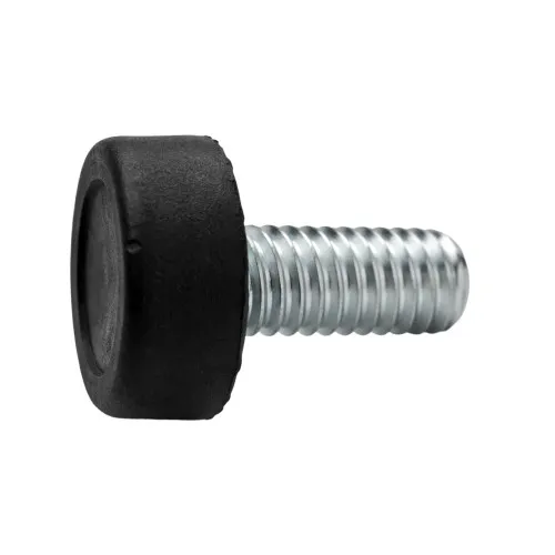 M6 x 47mm Low Profile Adjustable Foot - 15mm Base | Polyethylene