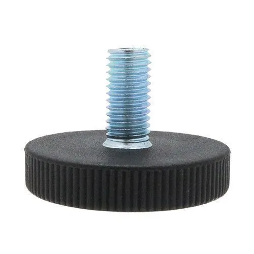 M6 x 47mm Low Profile Adjustable Foot - 20mm Base | Polyethylene
