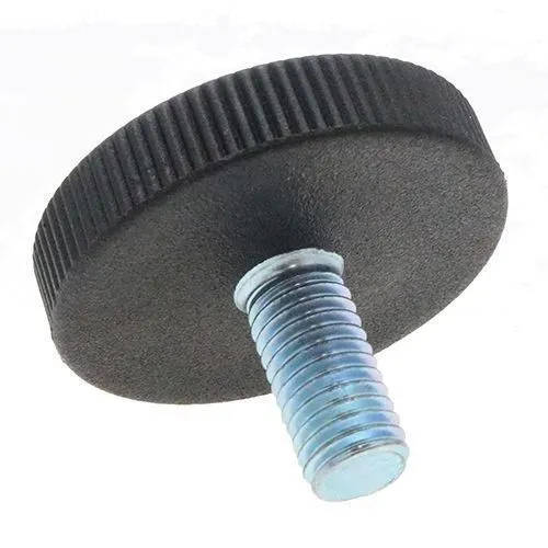 M6 x 47mm Low Profile Adjustable Foot - 20mm Base | Polyethylene