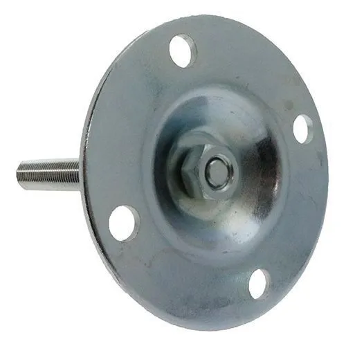 M16 x 100mm Machine Feet, Galvanised Steel, 124mm Base