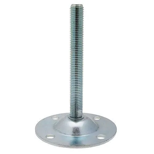 M16 x 150mm Machine Feet, Galvanised Steel, 124mm Base