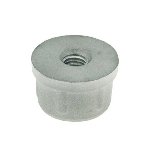 32mm Round Aluminium Tube Insert (M10 Thread) - 2mm Wall